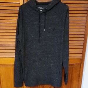American Eagle Outfitters Men's Black Hoodie Shirt